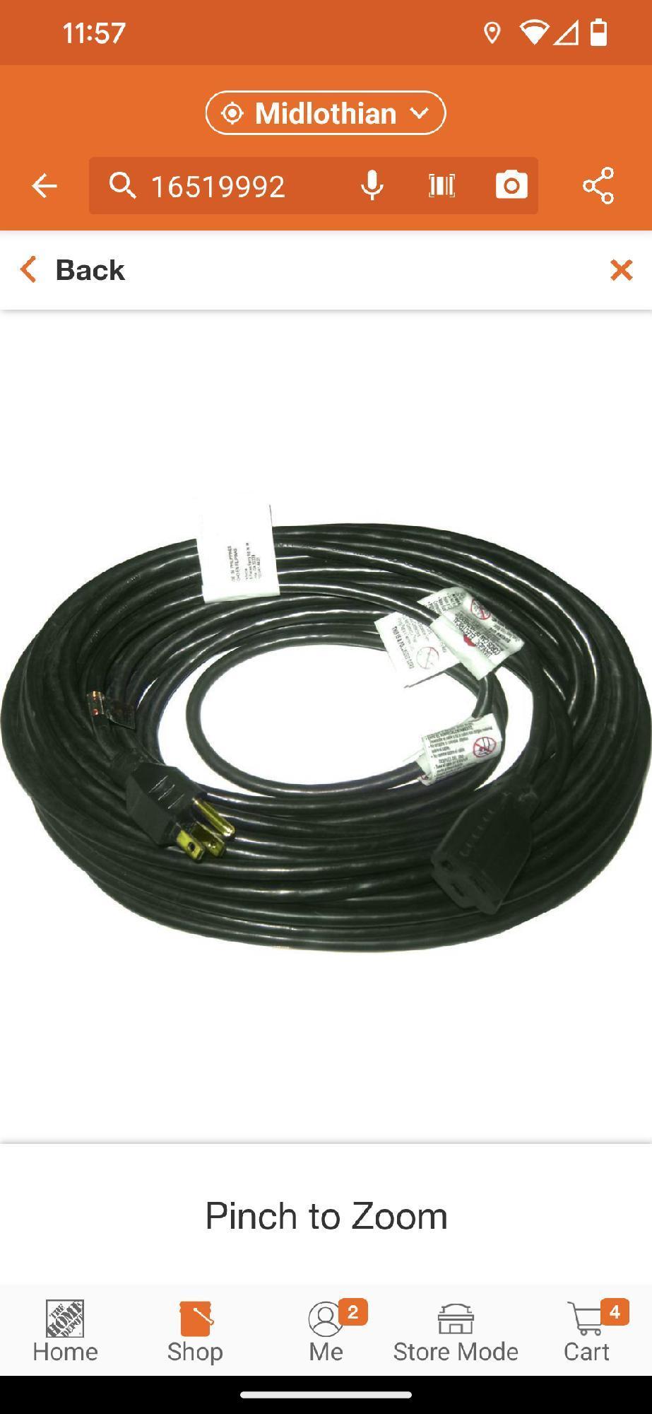 Box of 5 HDX 55 ft. 16/3 Green Outdoor Extension Cord, Appears to be New in Factory Sealed Box