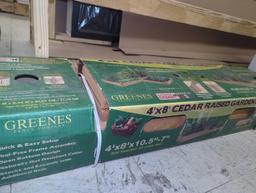 Greenes Fence 4 ft. x 8 ft. x 10.5 in. Original Cedar Raised Garden Bed, Retail Price $119, Appears