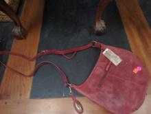 Born Women's Plymouth Distressed Hobo Bucket Purse in Wine, Purse Still has the Tags, Retail Price