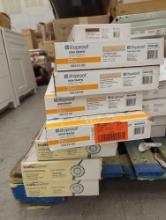 Lot of 8 cases of flooring including: -1 case of TrafficMaster High Point Chestnut 4 MIL x 6 in. W x