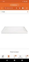 Delta Classic 500 48 in. L x 34 in. W Alcove Shower Pan Base with Center Drain in High Gloss White,