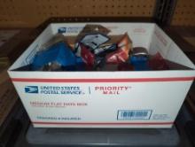 Box Lot of Assorted Items in a Medium Flat Rate Box, Weighs 11.4 Lbs, Some Items Included are 5/8" x