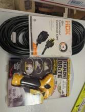 Lot of 2 Items Including HDX 55 ft. 16/3 Green Outdoor Extension Cord (1-Pack) (Retail Price $16,