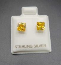 Yellow Topaz Stud Earrings $1 STS
