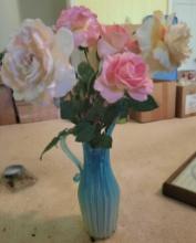 Vase with Silk Roses $5 STS