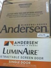 Andersen 36 in. x 80 in. LuminAire White Single Universal Aluminum Gliding Retractable Screen Door,