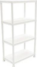 HDX 4-Tier Grey Plastic Garage Storage Shelving Unit, Approximate Dimensions - 28 in. W x 52 in. H x