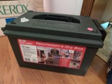 (LR) LOT OF (3) HARD PLASTIC AMMO TOOL BOXES, BRAND NAMES INCLUDE MTM CASE-GARD, HARBOR FREIGHT &