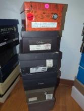 (BR1) LOT OF 6 PAIRS OF SHOES, ALFANI, JOS A BANK, COLE HAAN, GIRALDI, VARIED SIZES, 10 1/2"-11