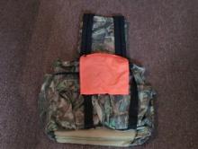 (DEN) FIELDLINE ADVANTAGE TIMBER CAMO/ORANGE HIGH-VIS PADDED HUNTING VEST, WHICH CAN BE CONVERTED