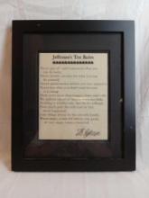 Jefferson's Ten Rules picture. Measures approx. 13 x 16.