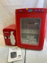 2 Coca Cola Mini Fridges.