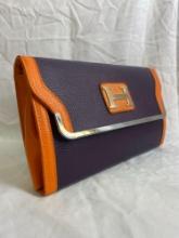 Hermes Super Clone Purple and Orange Clutch. Measures approx. 11in x 8in.