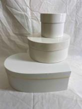 Lot of White Flower Boxes