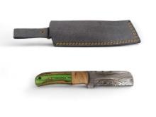 Sheep's Foot Knife. Handmade Damascus steel knives with custom wood, bone, horn or resin handles.