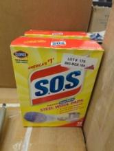 Lot of 2 Boxes of S.O.S Steel Wool Soap Scouring Pads (18-Pack), Appears to be New in Factory Sealed