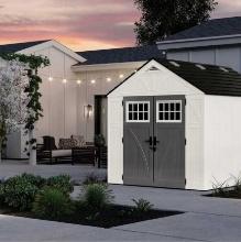 Suncast (ONLY Box 1 of 2) Tremont Plastic Shed (85.32 sq. ft.), Approximate Dimensions - 103" H x
