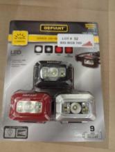 Defiant 100 Lumens LED Headlight Combo (3-Pack), Appears to be New in Factory Sealed Package Retail