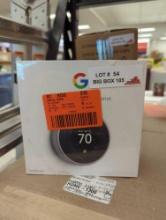 Google Nest Learning Thermostat - Smart Wi-Fi Thermostat - Stainless Steel, Appears to be New in