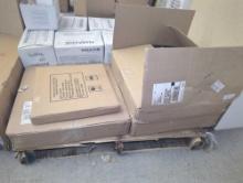 Lot of 4 Boxes of Grey Stone Paver Stones, Unknown Brand, Approximately 5 Pieces per Case,