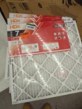 Lot of 3 HDX 24 in. x 24 in. x 1 in. Allergen Plus Pleated Air Filter FPR 7, MERV 11, Appears to be