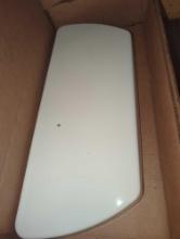 Lot of 2 Items Including White Plastic Round Toilet Seat (Appears to be New) and KOHLER Toilet Tank