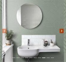 1 Roll of Holden Wallpaper Liba 3D Effect Triangles in Sage Green, Model 91412, Retail Price $69,