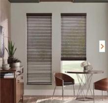 Home Decorators Collection Cordless 2 Inch Faux Wood Blinds in Lead, Approximate Dimensions - 24" W
