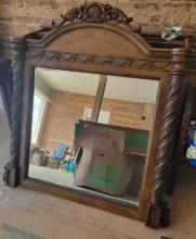 Vintage Wooden Frame Mirror $10 STS