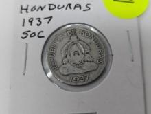 1937 Honduras - 50C - silver