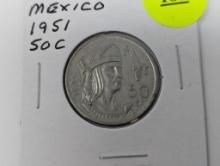 1951 Mexico 50C - silver