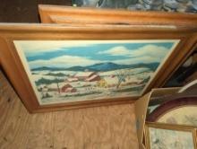(GAR) LOT OF 3 ITEMS TO INCLUDE, RECTANGULAR EMPTY FRAME MEASUREMENTS 40 IN X 11 IN, WALL HANGING