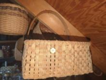 (GAR) Lot of 9 Woven Baskets in an Assortment of Styles and Patterns, Height Sizes Ranging From 2"