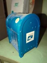 (DR) USPS Coin Sorter - Plastic mailbox with postal Stickers - 6 1/4" x 4 7/8" x 3 7/8", Is In Great