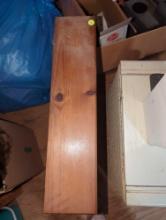 (GAR) Wooden wall shelf with 3 shelves and 4 drawers.What You See in the Photos is Exactly what You
