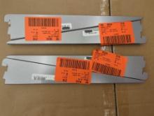 2 lots Rubbermaid 11.5 in. Satin Nickel Twin Track Bracket for Wood Shelving. Retail $6 each. What