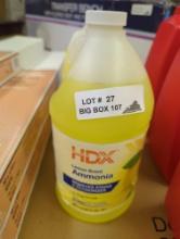 Lot of 2 HDX 64 oz. Ammonia All-Purpose Cleaner, Lemon, New Factory Sealed Bottles, Retail Price