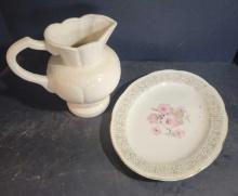 Vintage Pitcher and Plate $5 STS
