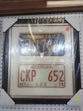 Framed license plates - please preview