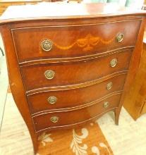 4 Drawer Tall Dresser with Inlay