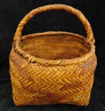 Vintage Handled Basket - 9.5" x 10" x 10"