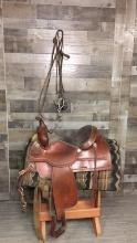 CIRCLE Y 16" LEATHER WESTERN SADDLE & ACCESSEORIES