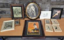 BOX OF MISCELLANEOUS: FRAMED ART