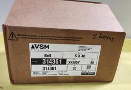 1 Case, VSM Sanding Belts, 6in x 48in, 80 Grit, 20/Case, No. 314361, Series XK885Y
