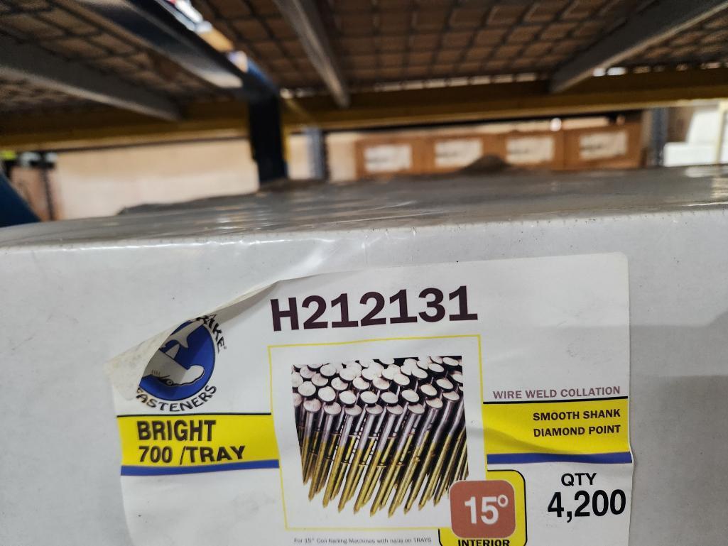 Pallet of 48 Cases, 201,600ct, Hammerstrike Fasteners, 2-1/2in x .121, 700/Tray No. H212131