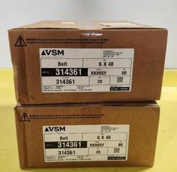 2 Cases, 20/Case, 40 Total; VSM Abrasives, 6in x 48in Sanding Belts, No. 314361, 80 Grit