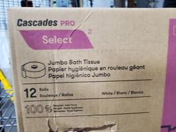 4 Cases Toilet Paper, Jumbo Bath Tissue, Cascades Pro, 12 Rolls/Case