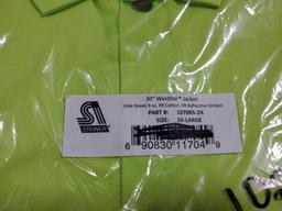 10 New Steiner 30in Lime Green Weldlite Welding Jackets Size 2XL