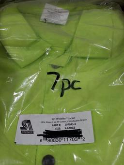 7 New Steiner 30in Lime Green Weldlite Welding Jackets Size XL