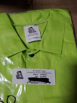 30 ct. New Steiner 30in Lime Green Weldlite Welding Jackets Size 2XL
